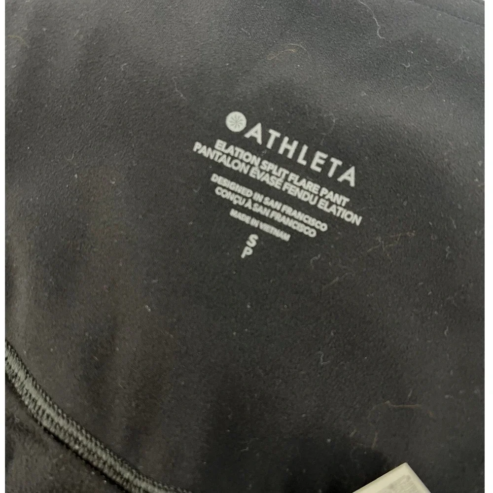Athleta Elation Split Flare Pant Black High Rise Yoga Leggings Size Small - Picture 7 of 11